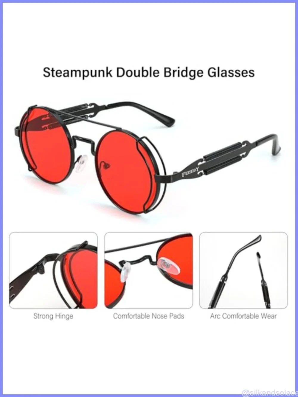 Round Metal Frame Steampunk Aviator Sunglasses UV400 Mirrored